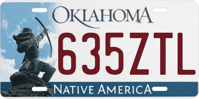 OK license plate 635ZTL
