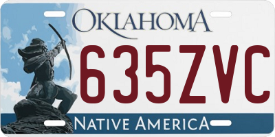 OK license plate 635ZVC