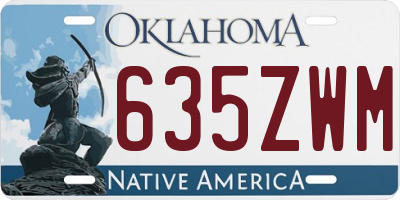 OK license plate 635ZWM