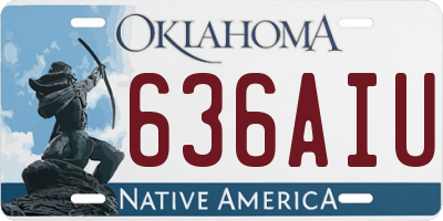 OK license plate 636AIU