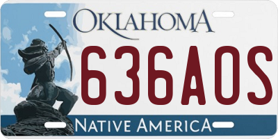 OK license plate 636AOS