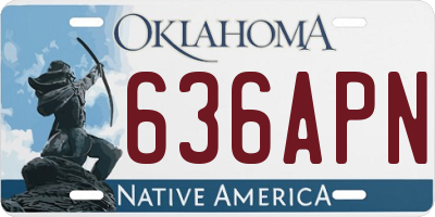 OK license plate 636APN