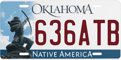OK license plate 636ATB