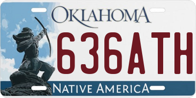 OK license plate 636ATH
