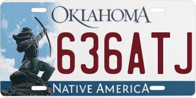 OK license plate 636ATJ