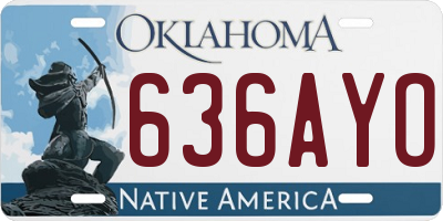 OK license plate 636AYO