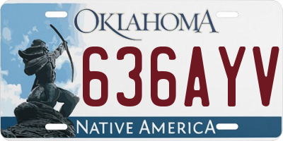 OK license plate 636AYV