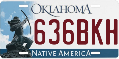 OK license plate 636BKH