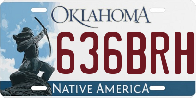 OK license plate 636BRH