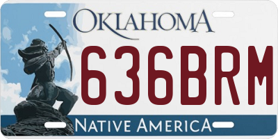 OK license plate 636BRM