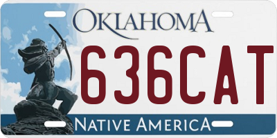 OK license plate 636CAT