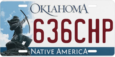 OK license plate 636CHP
