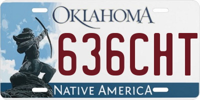 OK license plate 636CHT