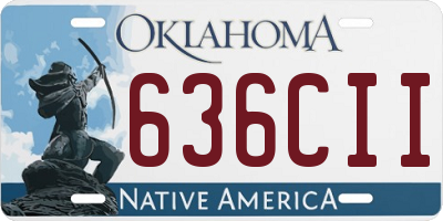 OK license plate 636CII