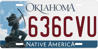 OK license plate 636CVU