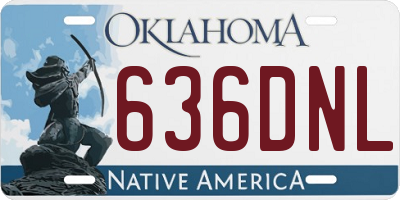 OK license plate 636DNL