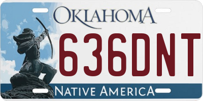 OK license plate 636DNT