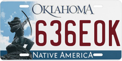 OK license plate 636EOK