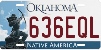 OK license plate 636EQL