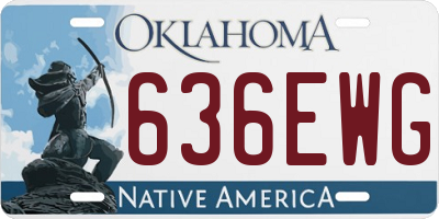OK license plate 636EWG