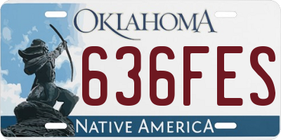 OK license plate 636FES