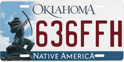 OK license plate 636FFH