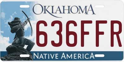 OK license plate 636FFR