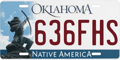OK license plate 636FHS