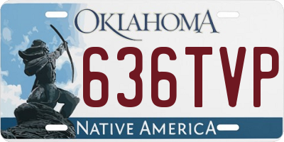 OK license plate 636TVP