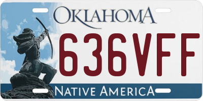 OK license plate 636VFF