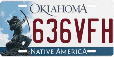OK license plate 636VFH