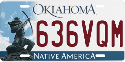 OK license plate 636VQM