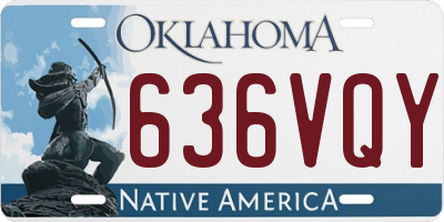 OK license plate 636VQY