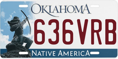 OK license plate 636VRB