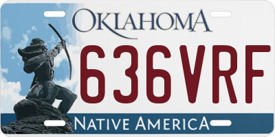 OK license plate 636VRF