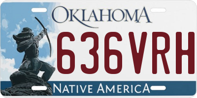 OK license plate 636VRH