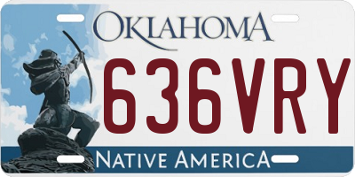 OK license plate 636VRY