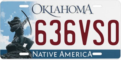 OK license plate 636VSO
