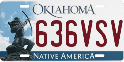 OK license plate 636VSV