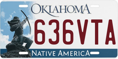 OK license plate 636VTA