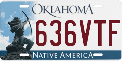 OK license plate 636VTF