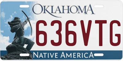 OK license plate 636VTG
