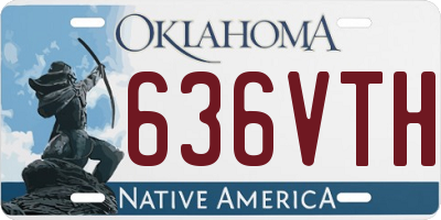 OK license plate 636VTH