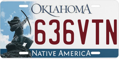 OK license plate 636VTN