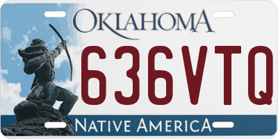 OK license plate 636VTQ