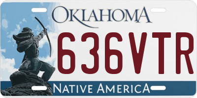 OK license plate 636VTR