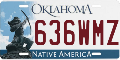 OK license plate 636WMZ