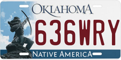 OK license plate 636WRY