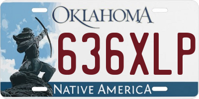 OK license plate 636XLP