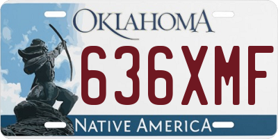 OK license plate 636XMF